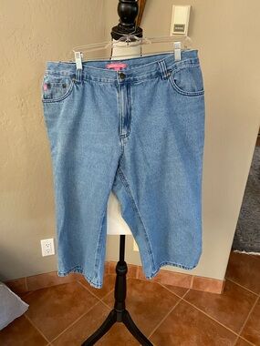 Woman Within Light Blue Denim Bermuda Shorts